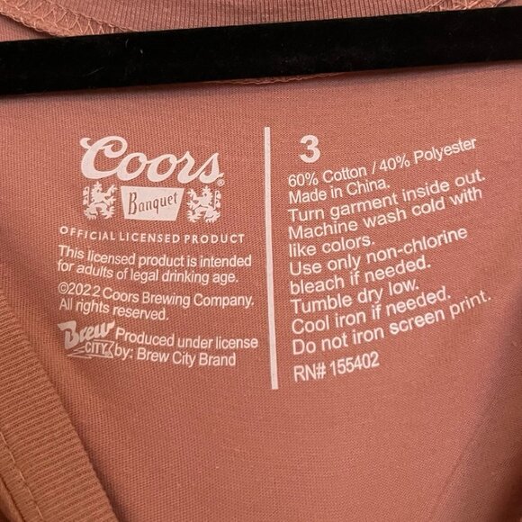 Torrid Size 3 Coors Banquet Graphic Tee - Pink - Picture 6 of 7